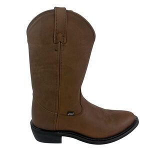 Justin Basics Men’s Tan Leather Western Cowboy Boots Size 9.5